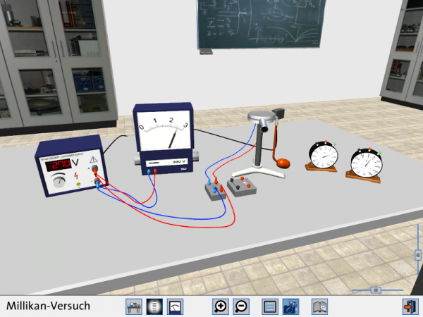 Virtual-Reality-Experiment zum Millikan-Experiment